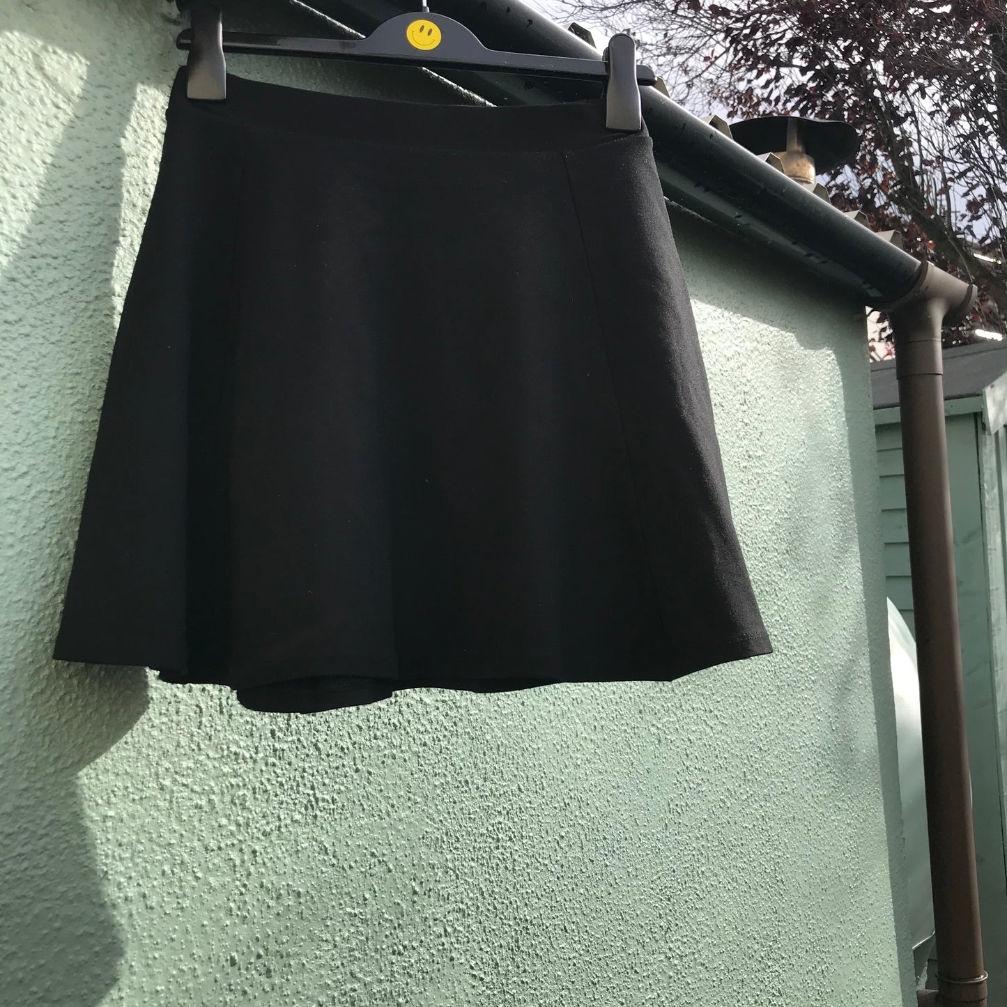 High-Waisted Soft Black Skirt