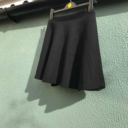 High-Waisted Soft Black Skirt