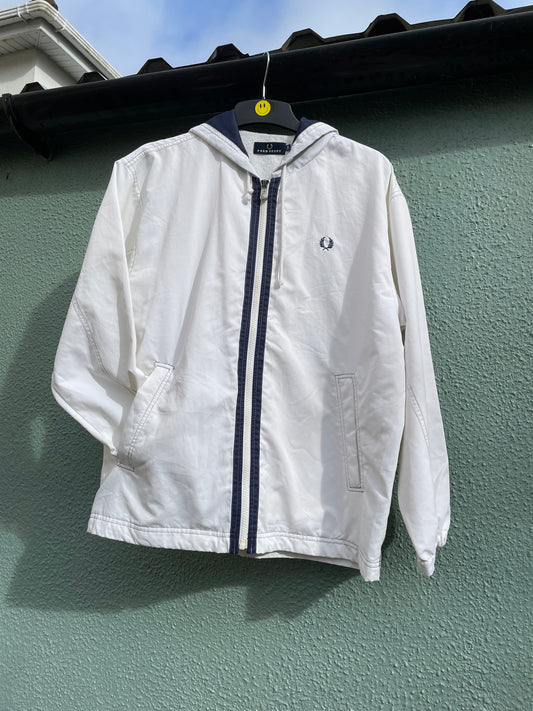 Fred Perry White Rain Jacket