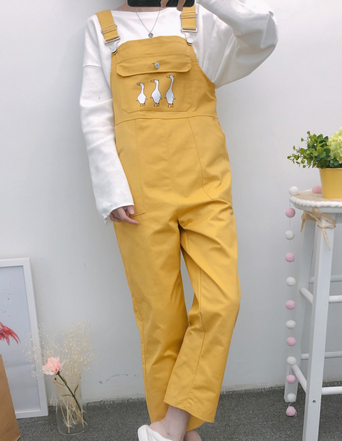 Orange Duckie Dungarees